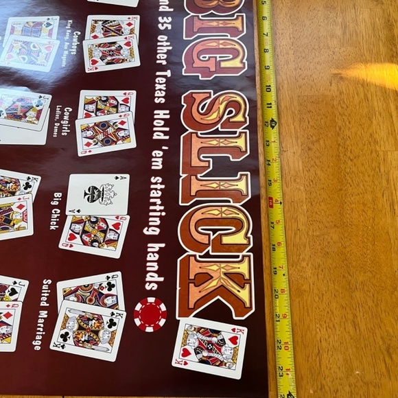 Big Poster Texas Hold Em Starting Hands Big Slick Wall Decor Chart Game Room - Picture 3 of 8